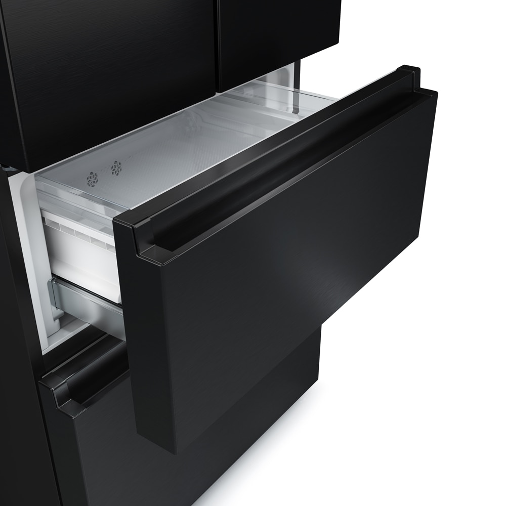 Side by Side HISENSE RF632N4AFE1, Total No Frost, 485 l, H 200 cm, Clasa E, Wi-Fi, negru