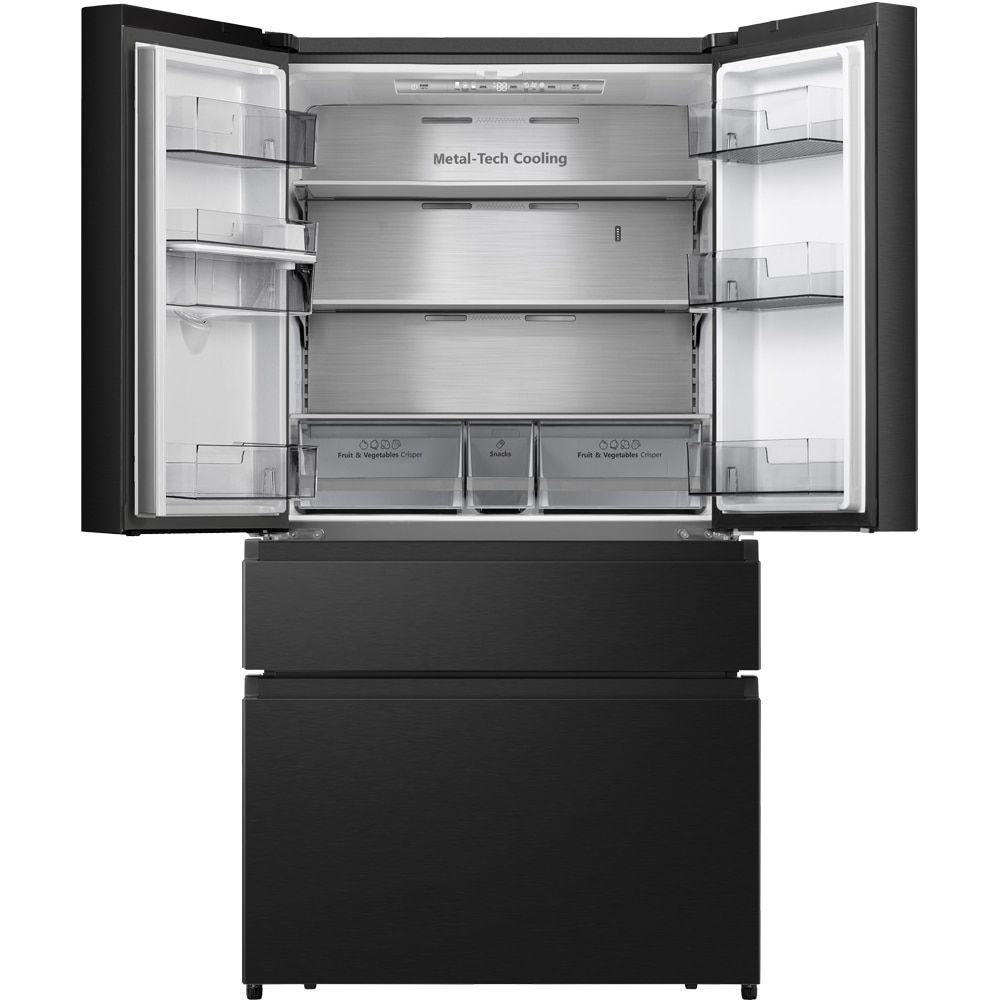 Side by Side HISENSE RF749N4SWFE, Total No Frost, 579 l, H 178.5 cm, Clasa E, Dozator apa, Wi-Fi, negru