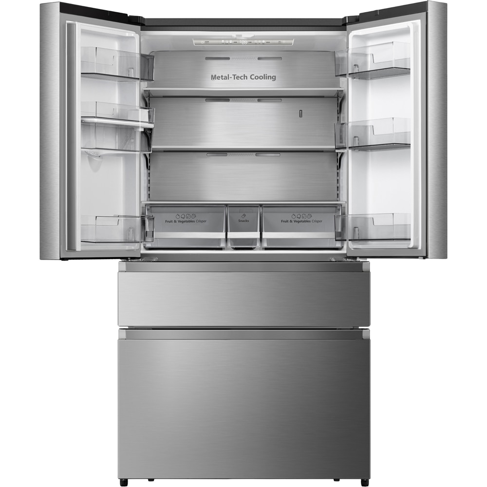 Side by Side HISENSE RF749N4SWSE, Total No Frost, 579 l, H 178.5 cm, Clasa E, Dozator apa, Wi-Fi, argintiu