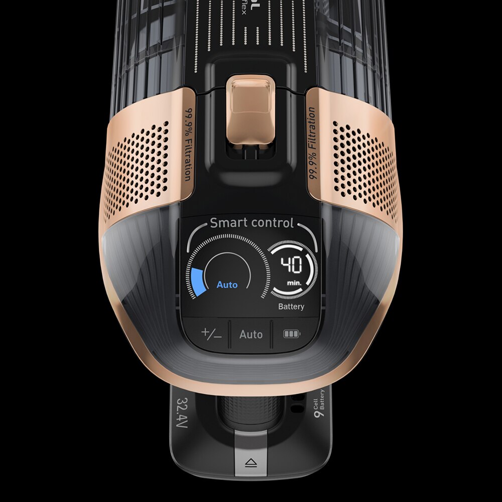 Aspirator vertical ROWENTA X-Force Flex 15.6 RH99G1WO, 0.9l, 32.4V, autonomie max 80 min, negru-maro