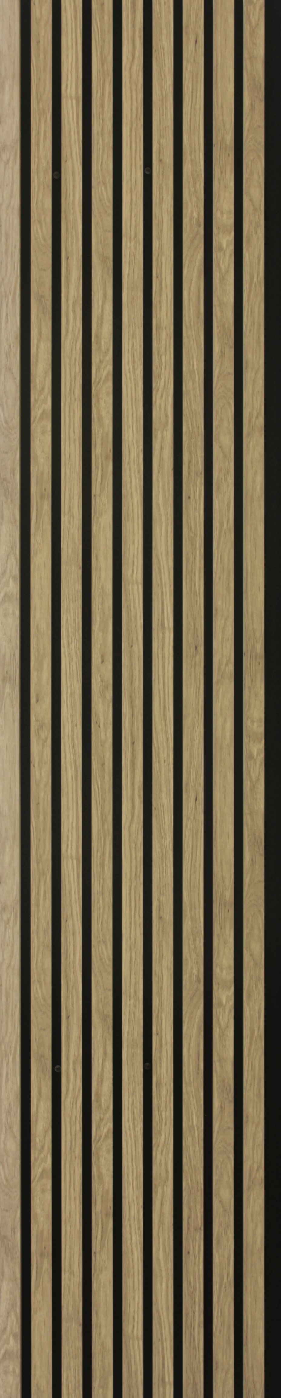Panou riflaj decorativ, 260 x 30 cm, stejar, suprafata acoperire 1.56 mp, MDF