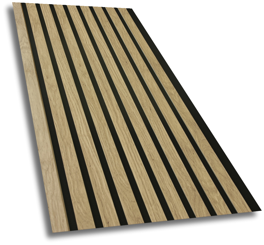 Panou riflaj decorativ, 260 x 30 cm, stejar, suprafata acoperire 1.56 mp, MDF