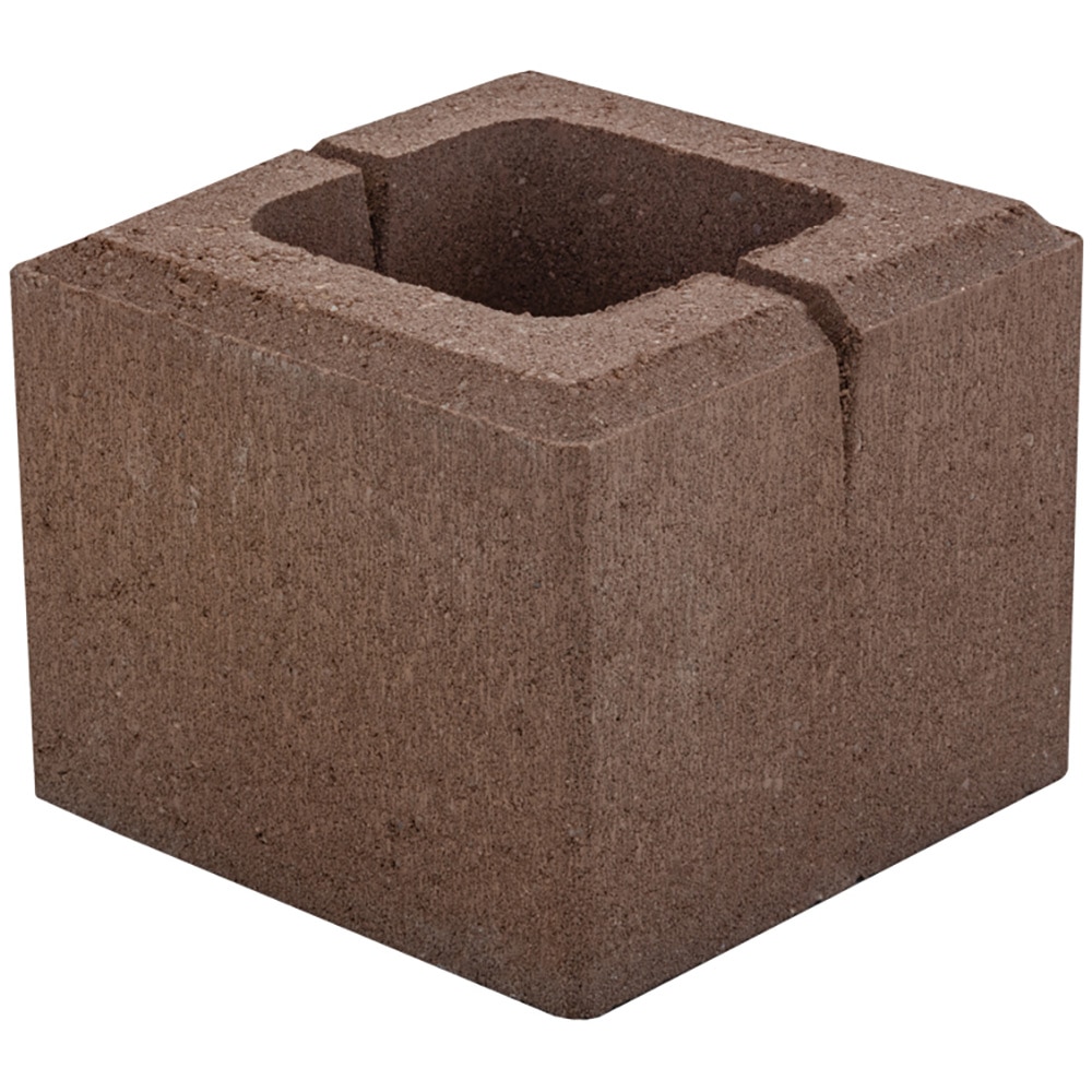 Bloc complementar gard RIVAGO, 20 x 20 x 16 cm, beton, maro brun