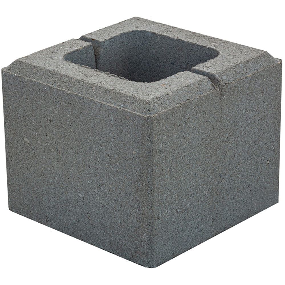 Bloc complementar gard RIVAGO, 20 x 20 x 16 cm, beton, gri