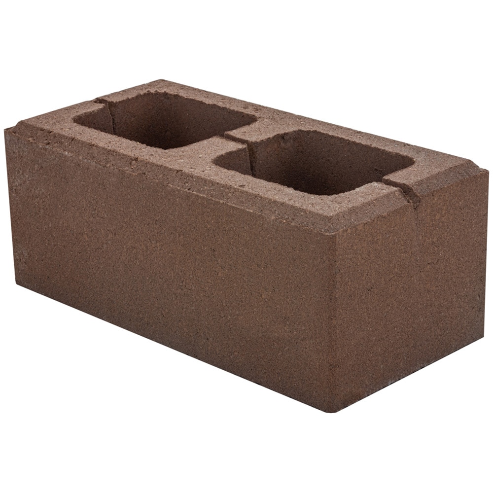 Bloc zid gard RIVAGO, 40 x 20 x 16 cm, beton, maro brun