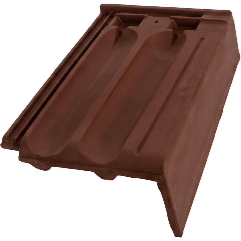 Tigla ceramica laterala dreapta LEIER Marsilia, 39 x 25.5 cm, maro