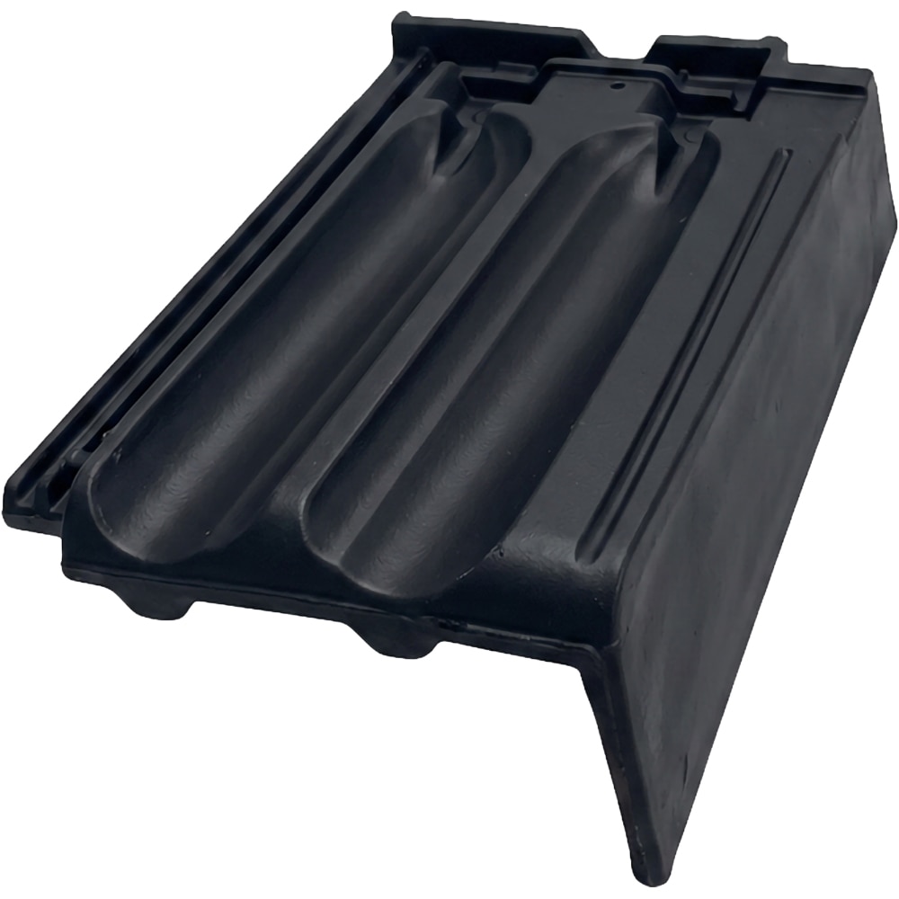 Tigla ceramica laterala dreapta LEIER Marsilia, 39 x 25.5 cm, negru antracit