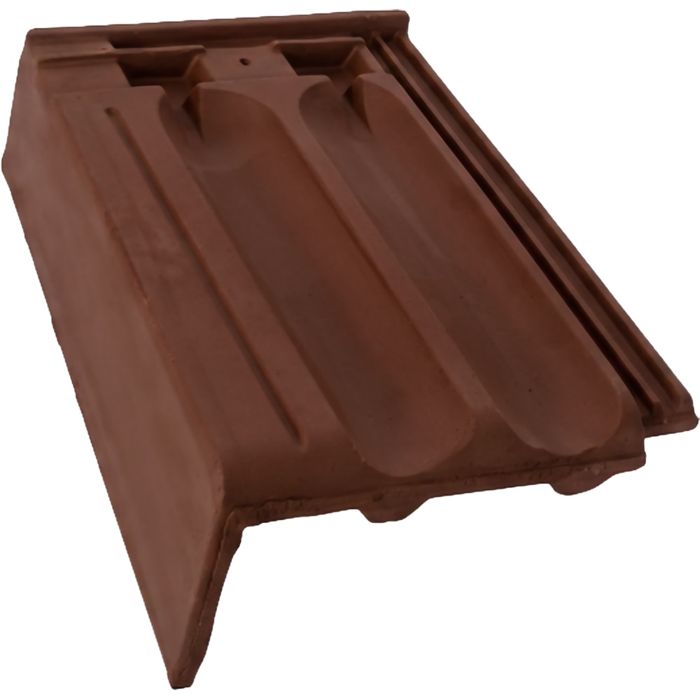 Tigla ceramica laterala stanga LEIER Marsilia, 39 x 25.5 cm, maro