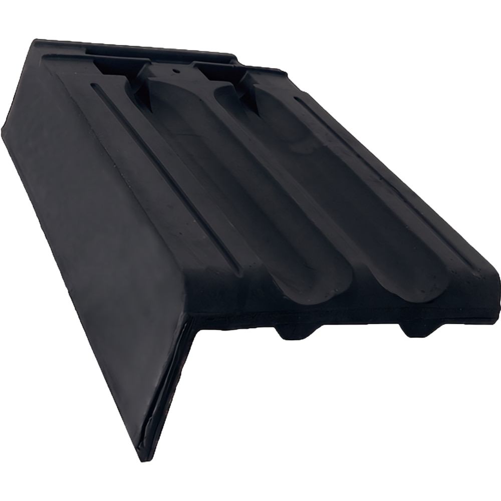 Tigla ceramica laterala stanga LEIER Marsilia, 39 x 25.5 cm, negru antracit