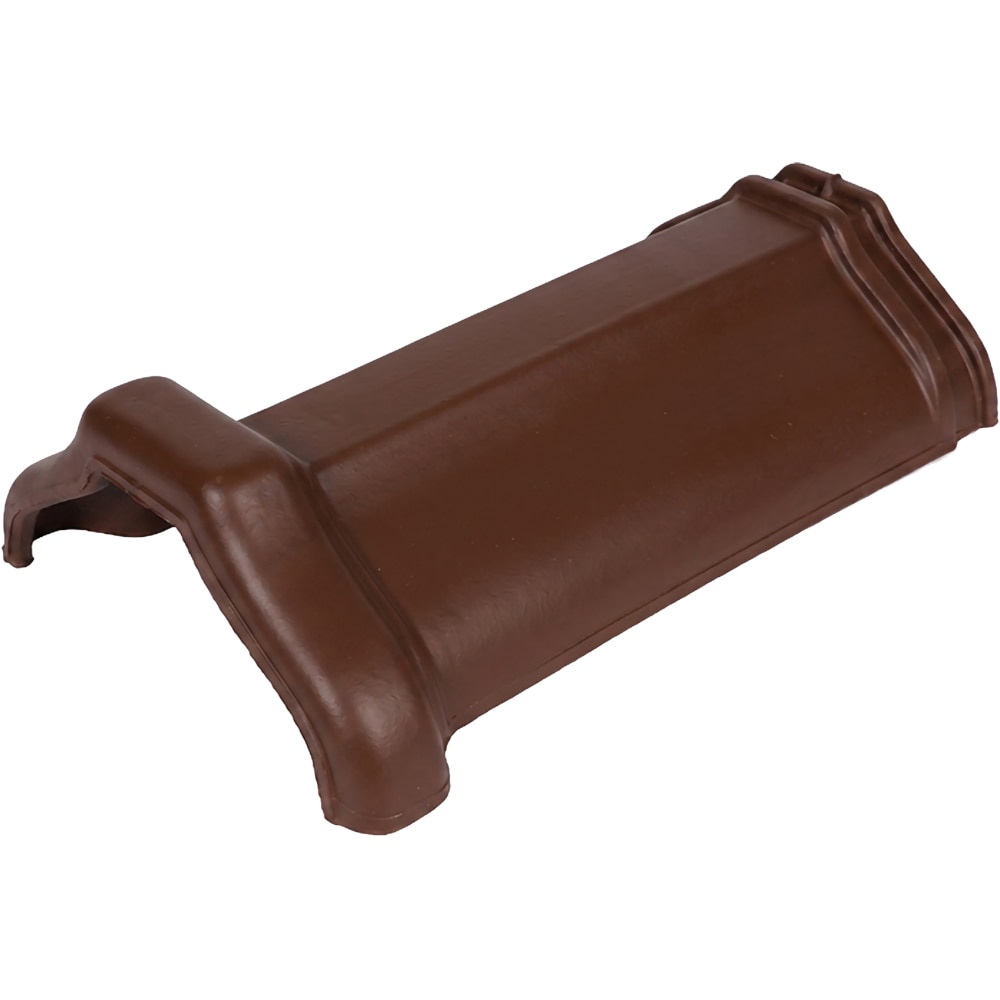 Coama clasica LEIER, maro (RAL 8015), 12 mm, 38 x 25.5/19 cm