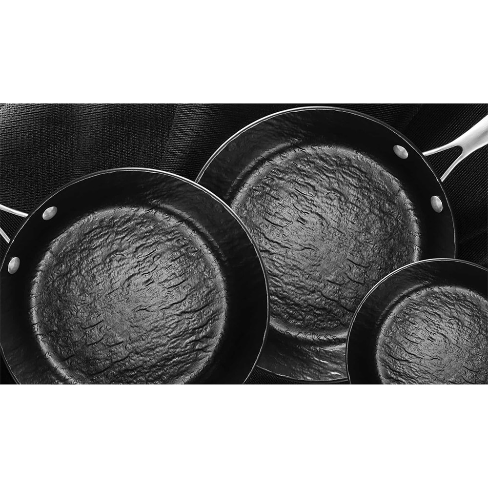 Set tigai AMERCOOK Rockstone AC0101244.03SS, 2 piese, 22-26cm, aluminiu forjat, negru