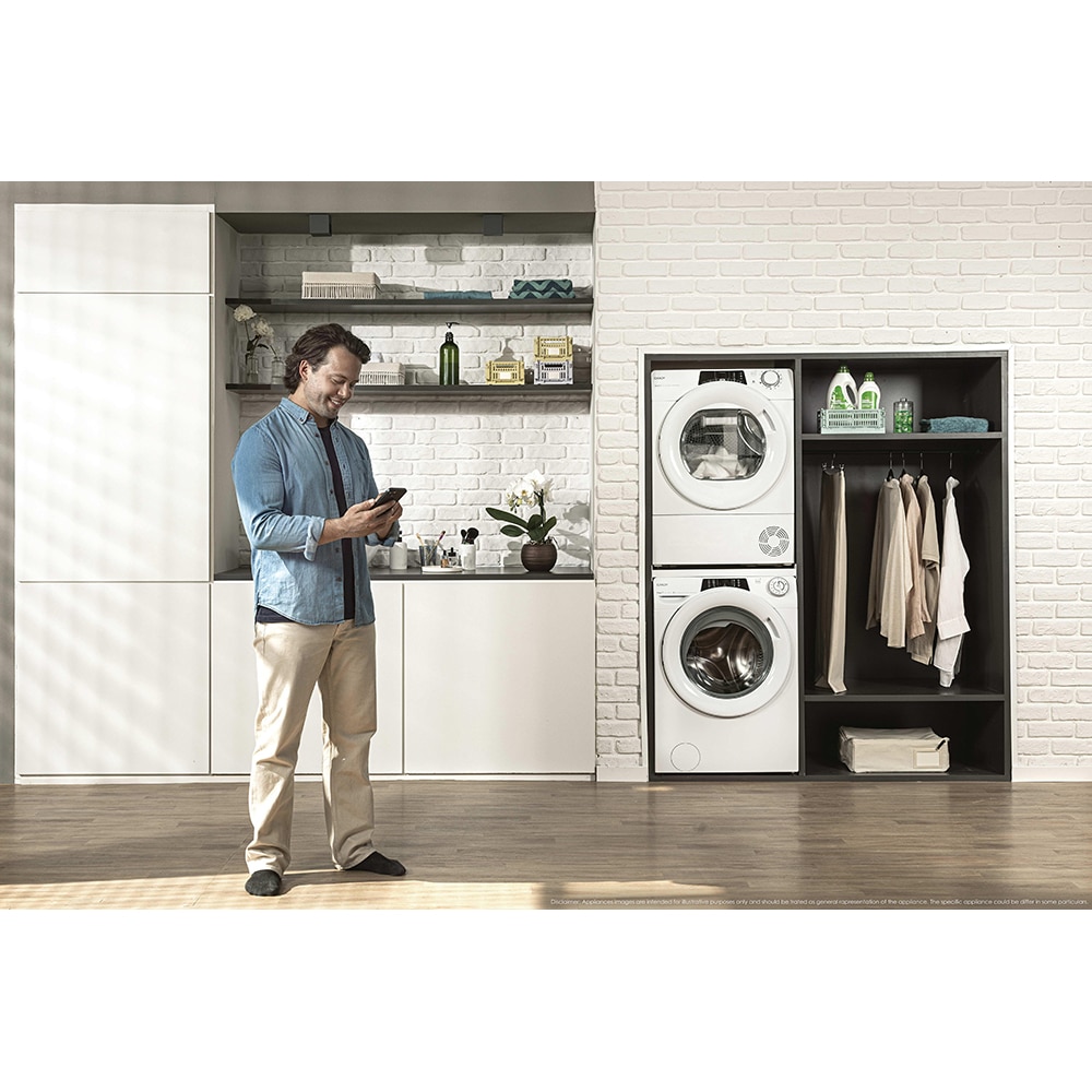 Uscator de rufe CANDY RO EH8N2TE-S, Pompa de caldura, 8 kg, 14 programe, Clasa D, Wi-Fi, alb