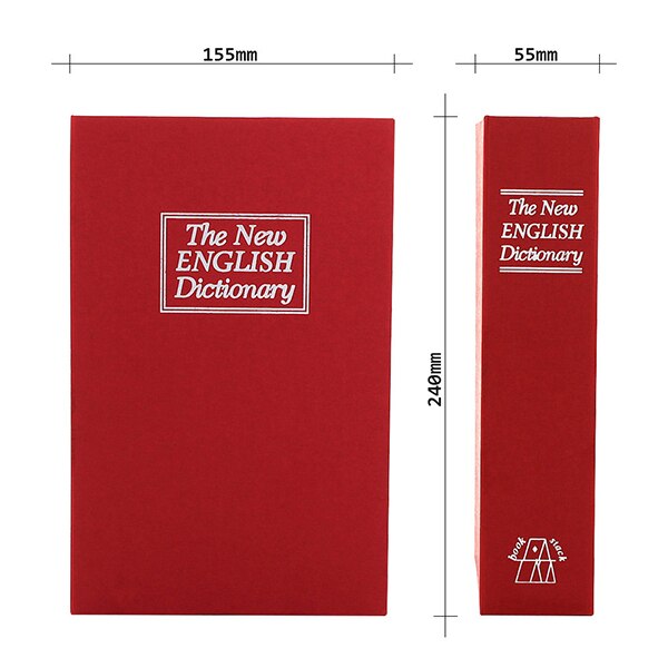 Caseta valori ROTTNER Bookcase, Inchidere cheie, 55 x 155 x 240 mm, rosu