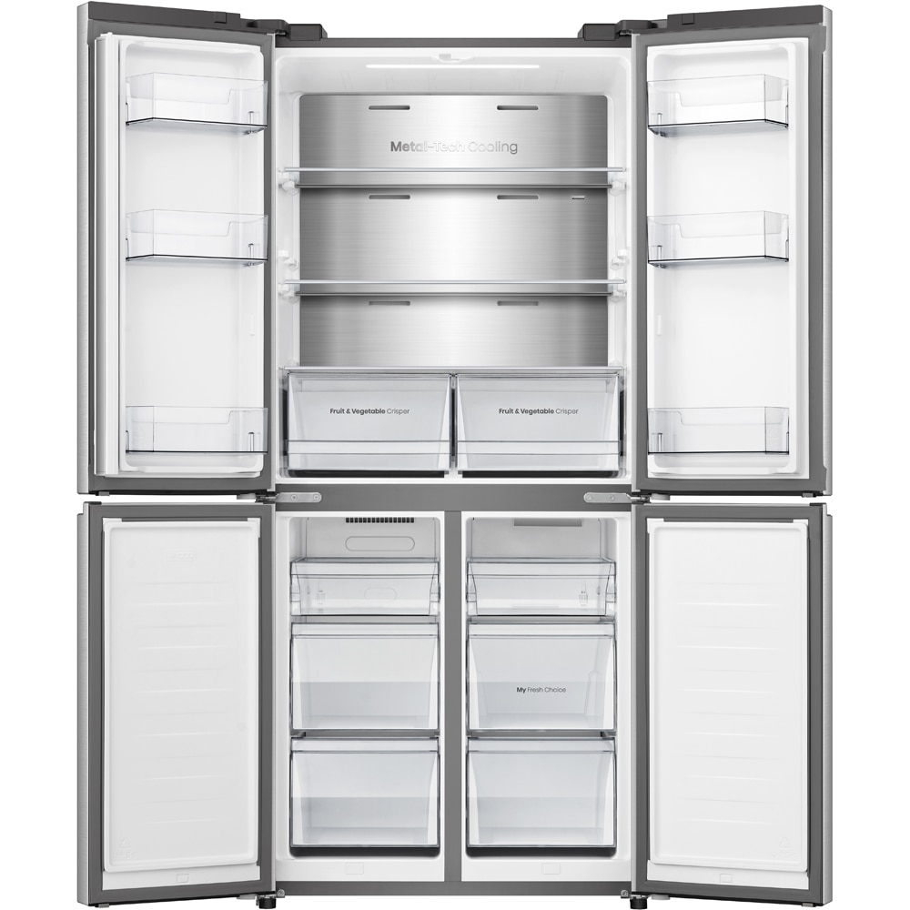 Side by Side HISENSE RQ5P470SAIE, Total No Frost, 483 l, H 178.5 cm, Clasa E, Wi-Fi, inox
