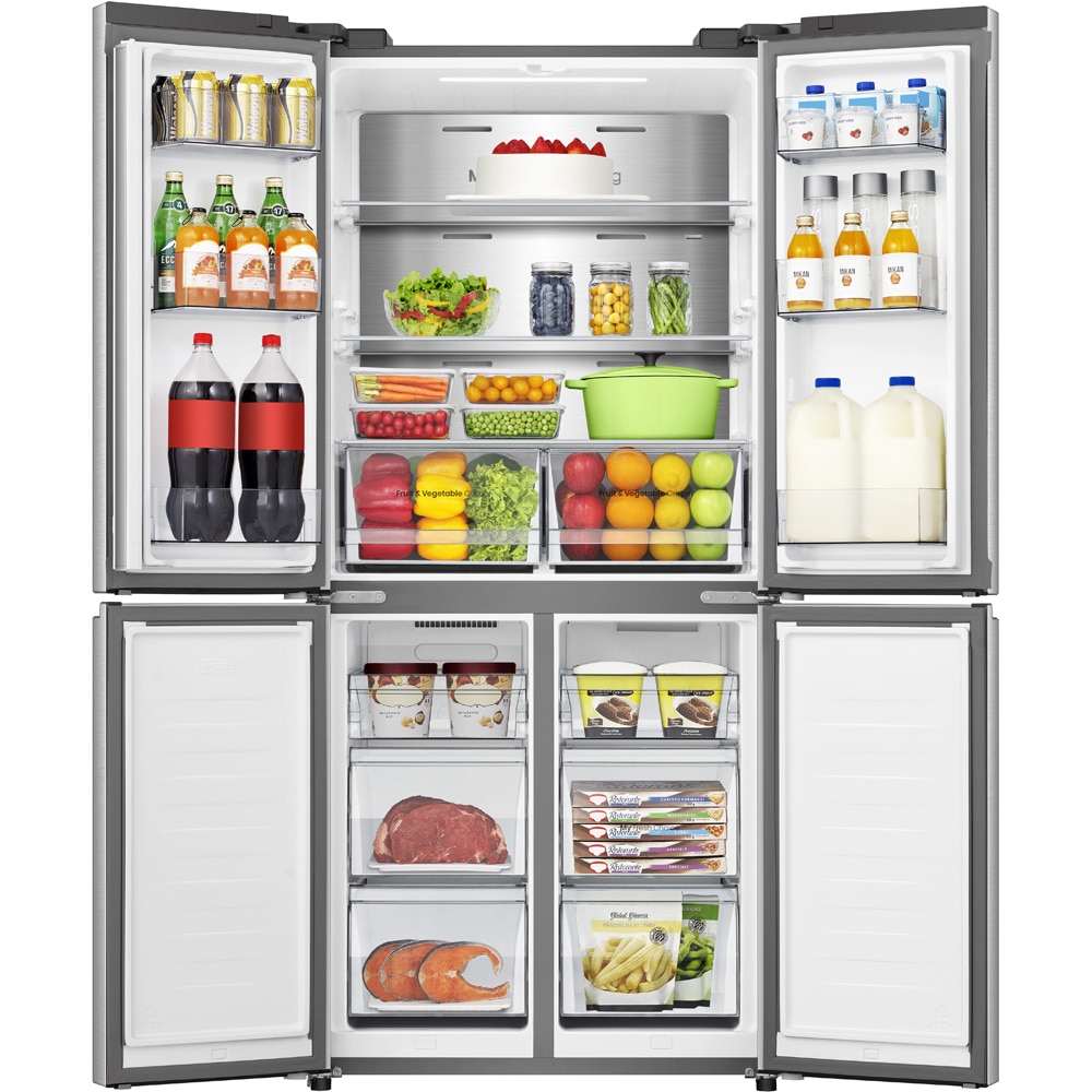 Side by Side HISENSE RQ5P470SAIE, Total No Frost, 483 l, H 178.5 cm, Clasa E, Wi-Fi, inox