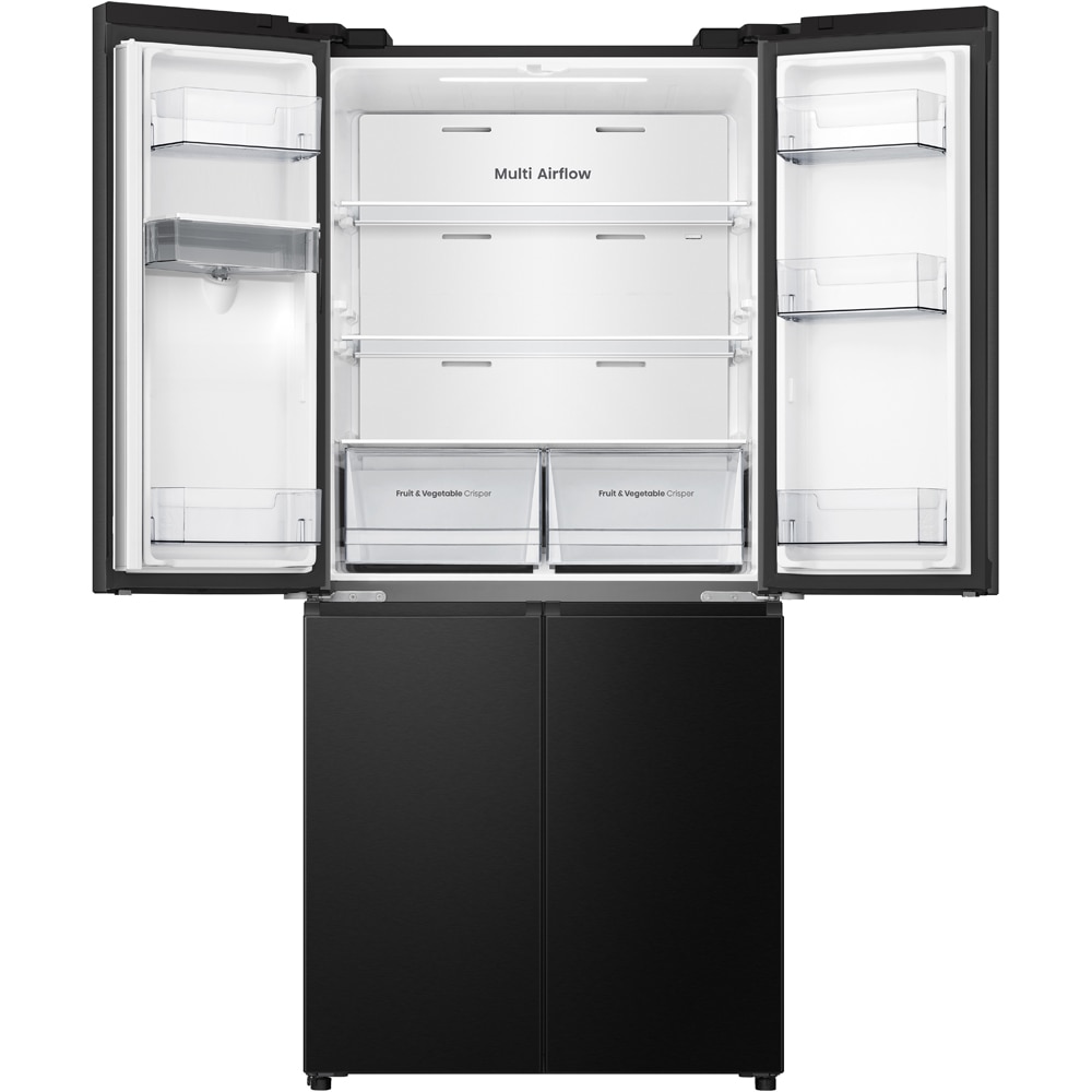 Side by Side HISENSE RQ5P470SMFE, Total No Frost, 483 l, H 178.5 cm, Clasa E, Dozator apa, Wi-Fi, negru
