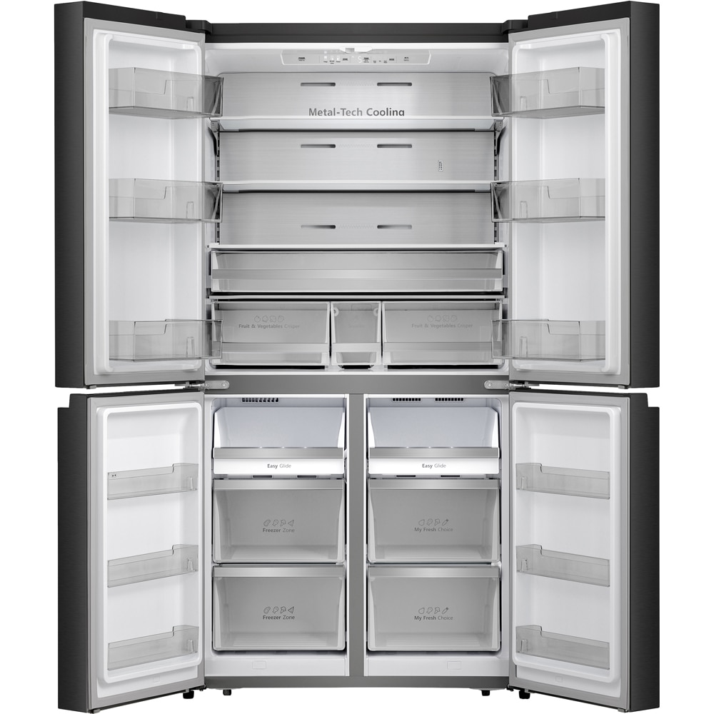 Side by Side HISENSE RQ758N4SBFE, Total No Frost, 609 l, H 178.5 cm, Clasa E, Wi-Fi, negru