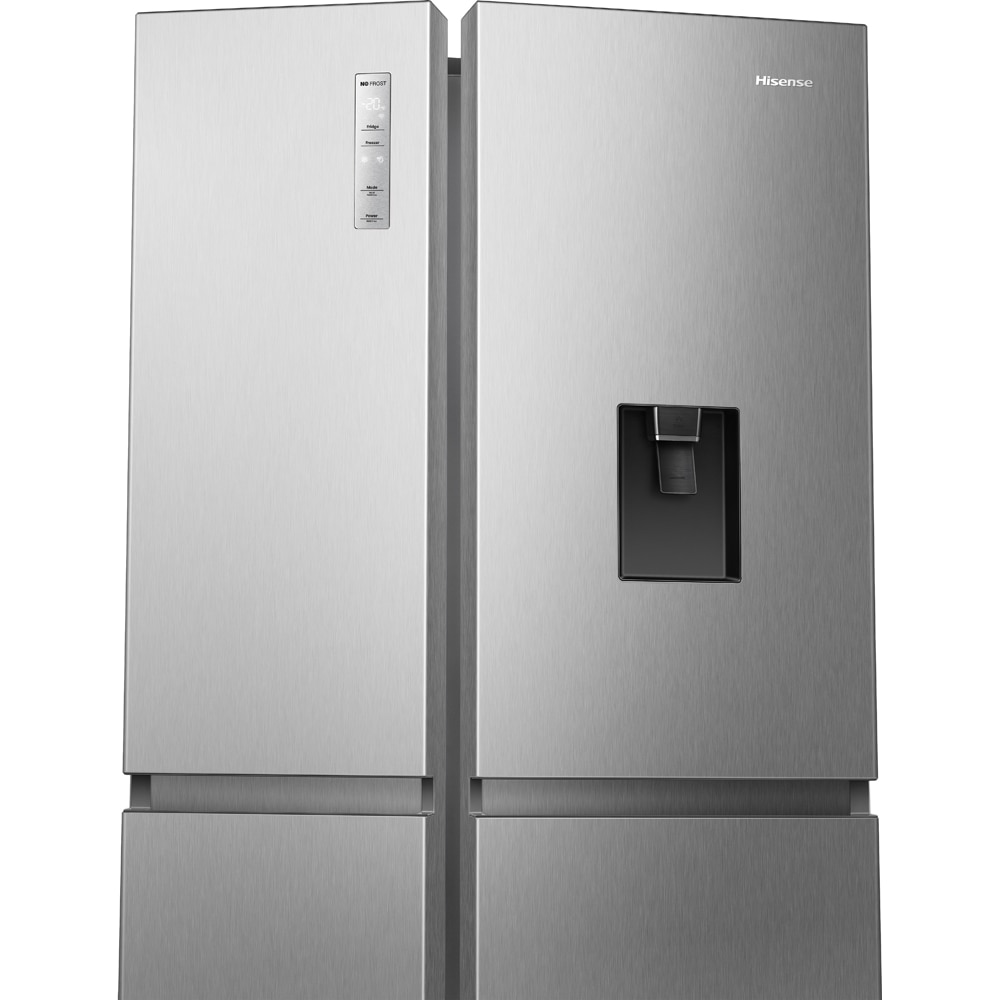 Side by Side HISENSE RS840N4WCE, Total No Frost, 649 l, H 179.5 cm, Clasa E, Dozator apa, Wi-Fi, argintiu