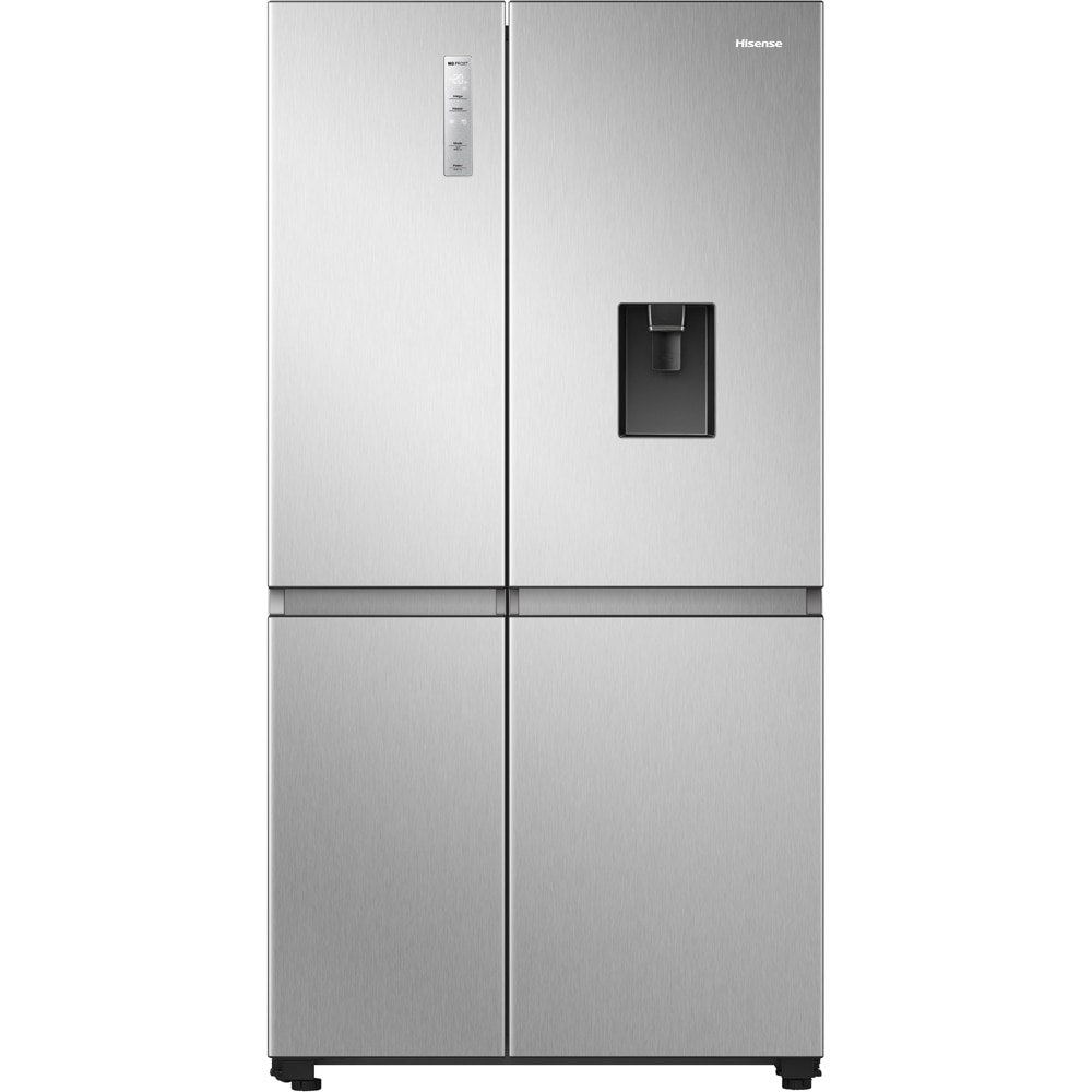 Side by Side HISENSE RS840N4WCE, Total No Frost, 649 l, H 179.5 cm, Clasa E, Dozator apa, Wi-Fi, argintiu
