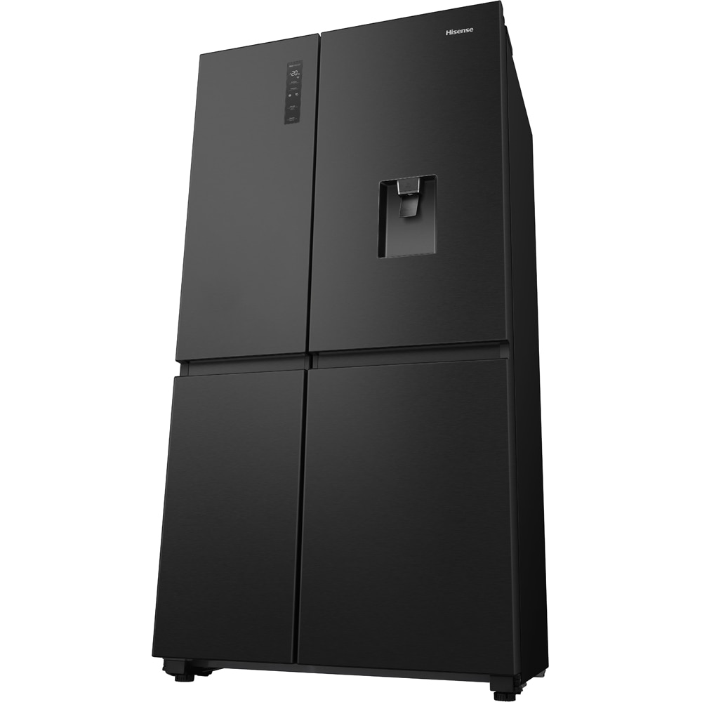 Side by Side HISENSE RS840N4WFE, Total No Frost, 649 l, H 179.5 cm, Clasa E, Dozator apa, Wi-Fi, negru
