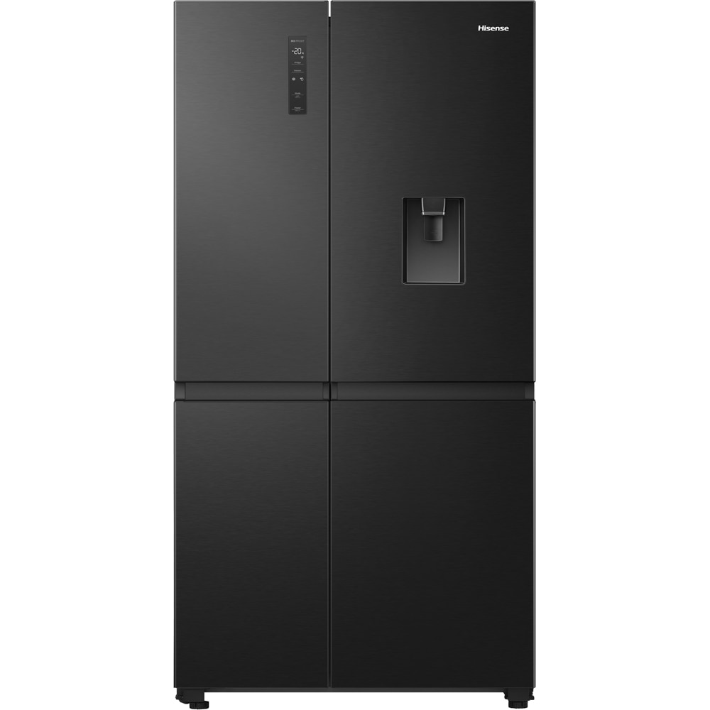 Side by Side HISENSE RS840N4WFE, Total No Frost, 649 l, H 179.5 cm, Clasa E, Dozator apa, Wi-Fi, negru