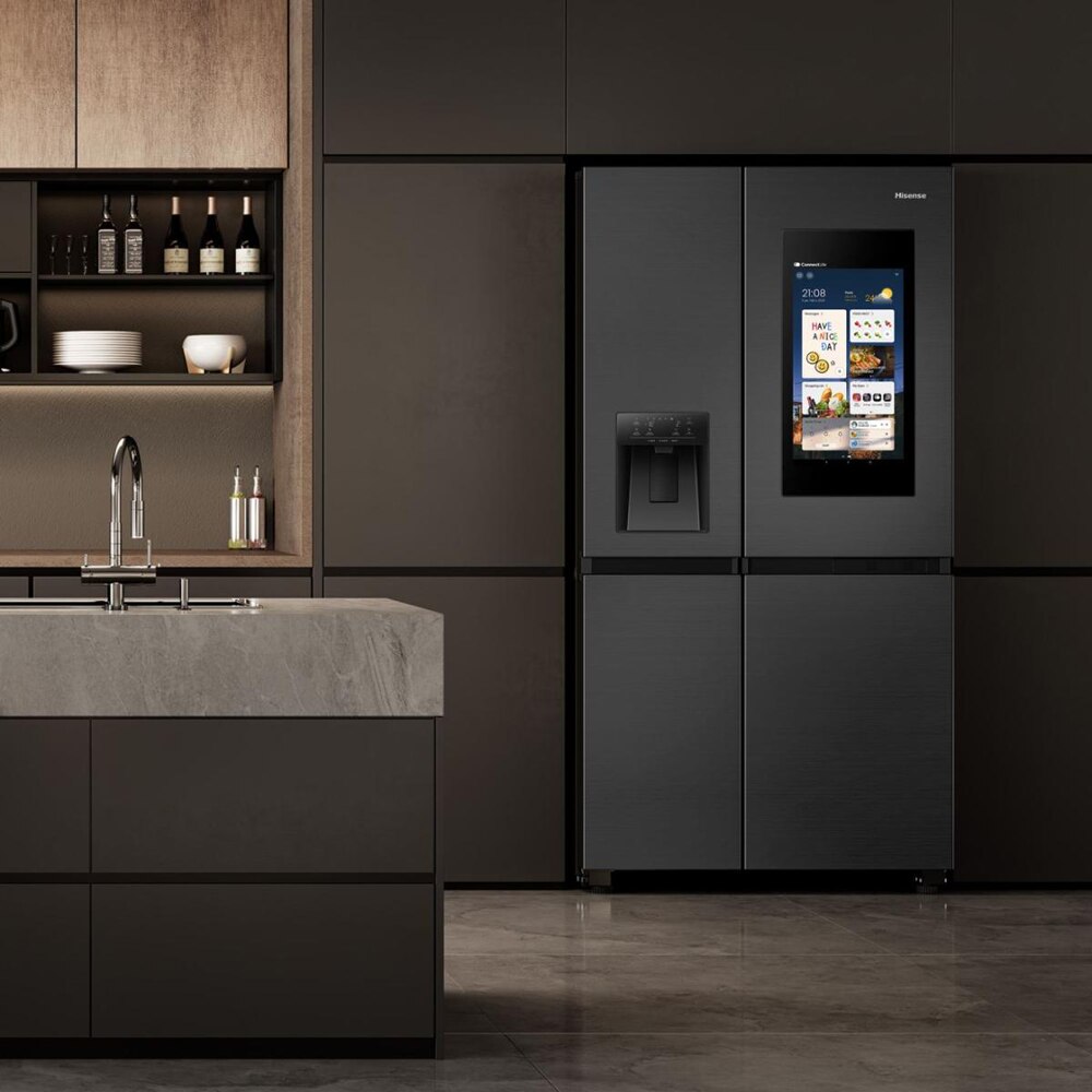 Side by Side HISENSE RS9P628GPFE, Total No Frost, 614 l, H 179 cm, Clasa E, Wi-Fi, negru