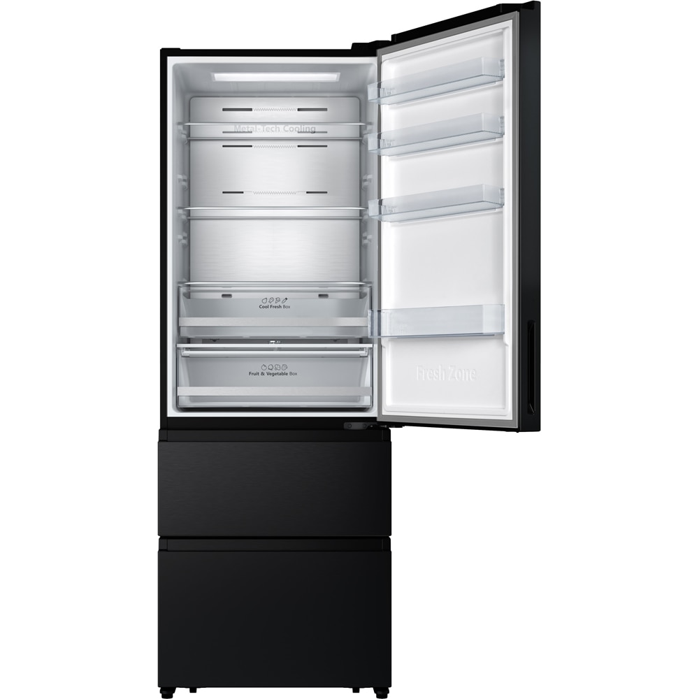 Combina frigorifica HISENSE RT641N4AFE1, Total No Frost, 493 l, H 200 cm, Clasa E, Wi-Fi, negru