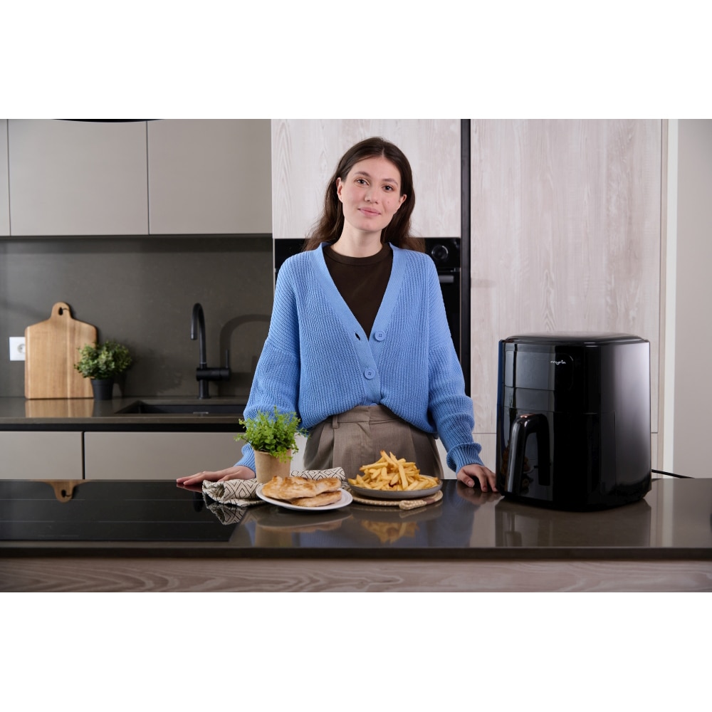 Friteuza cu aer cald MYRIA MY4467, 6,5l, 1700W, negru