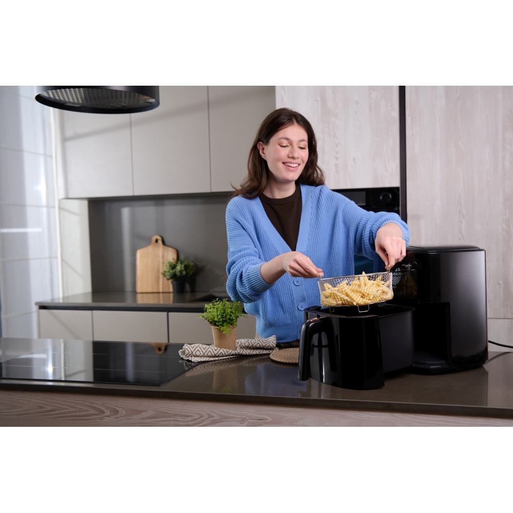 Friteuza cu aer cald MYRIA MY4467, 6,5l, 1700W, negru