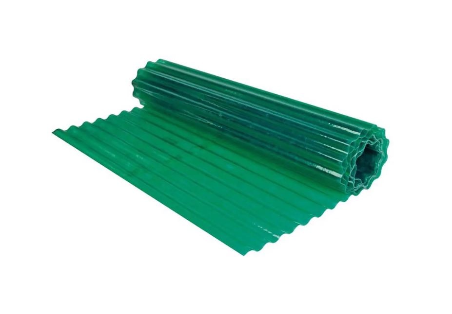 Rulou ondulat din poliester, 2 x 10 m, verde