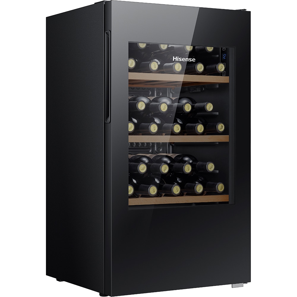 Racitor de vinuri HISENSE RW12D4NWG0, 30 sticle, H 82 cm, Clasa G, negru