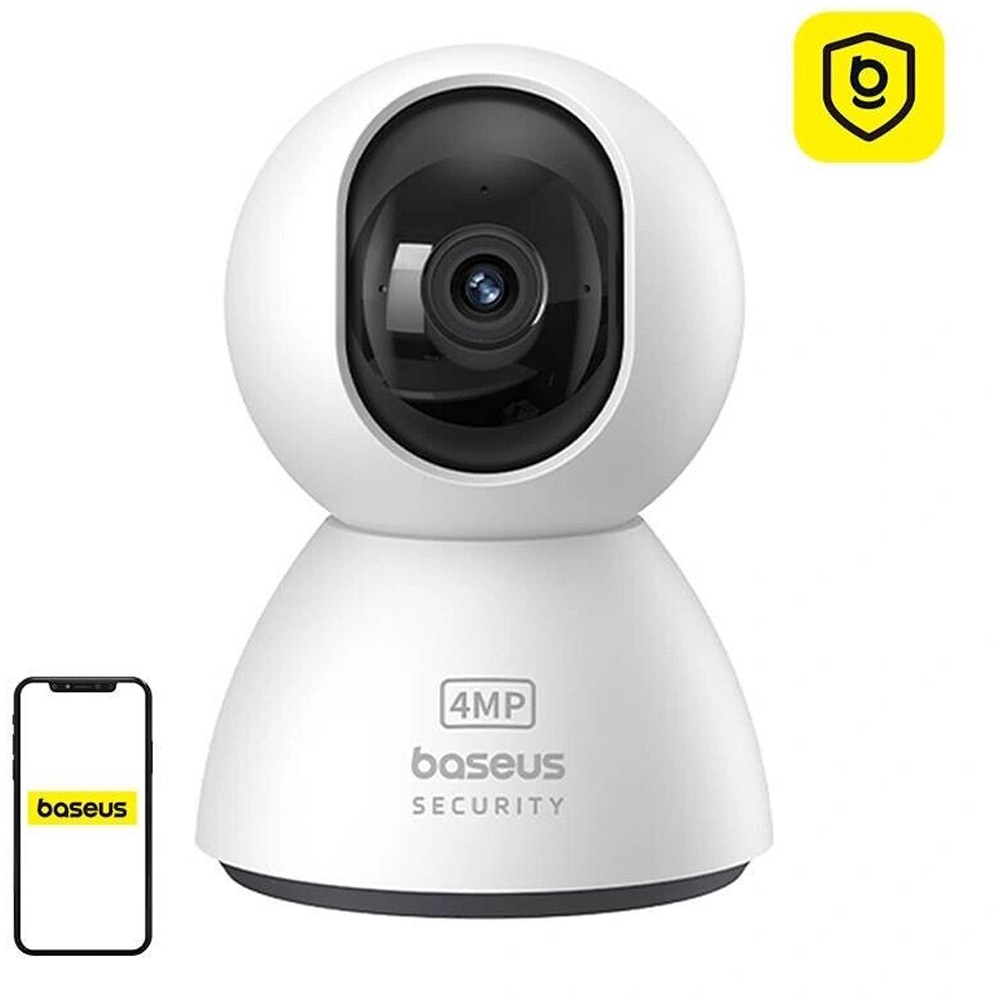 Camera IP Wireless BASEUS P1, 3K, 1440p, IR, Night Vision, alb