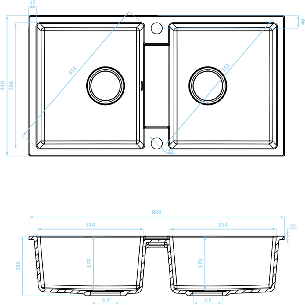 Chiuveta bucatarie KUCHINOX Sapri, 2 cuve, compozit granit, bej