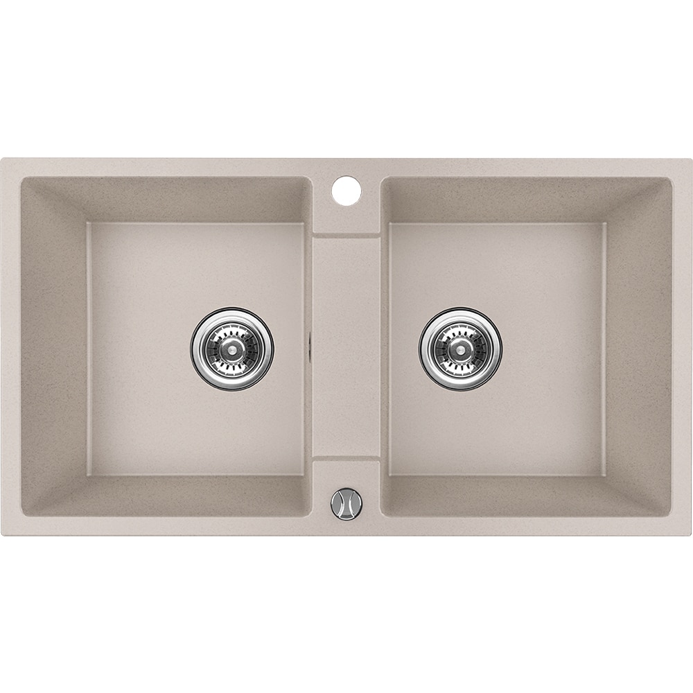 Chiuveta bucatarie KUCHINOX Sapri, 2 cuve, compozit granit, bej