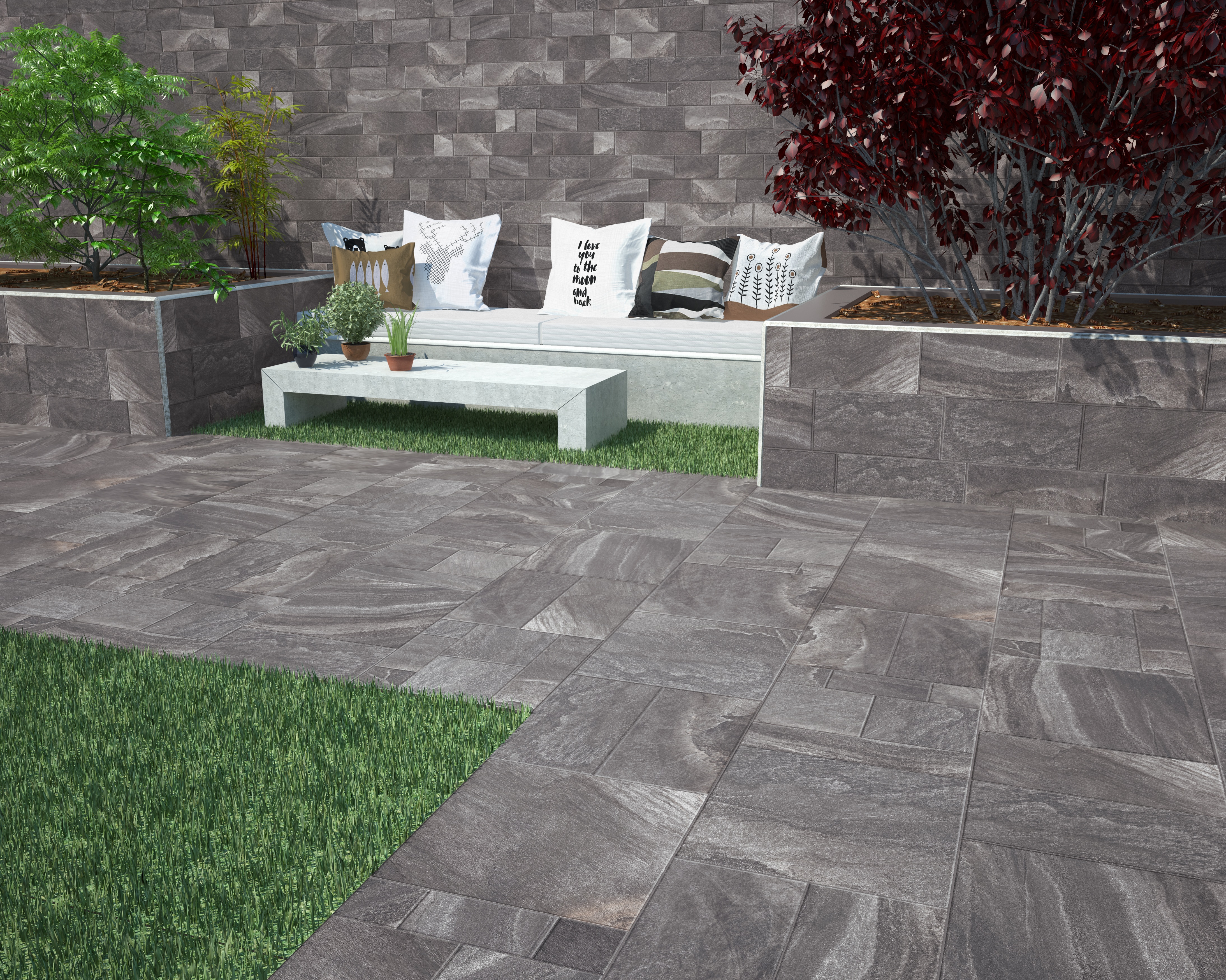 Gresie interior/exterior Kai Santana, antracit, portelanata, 60 x 60 cm, 1,08 mp/cutie