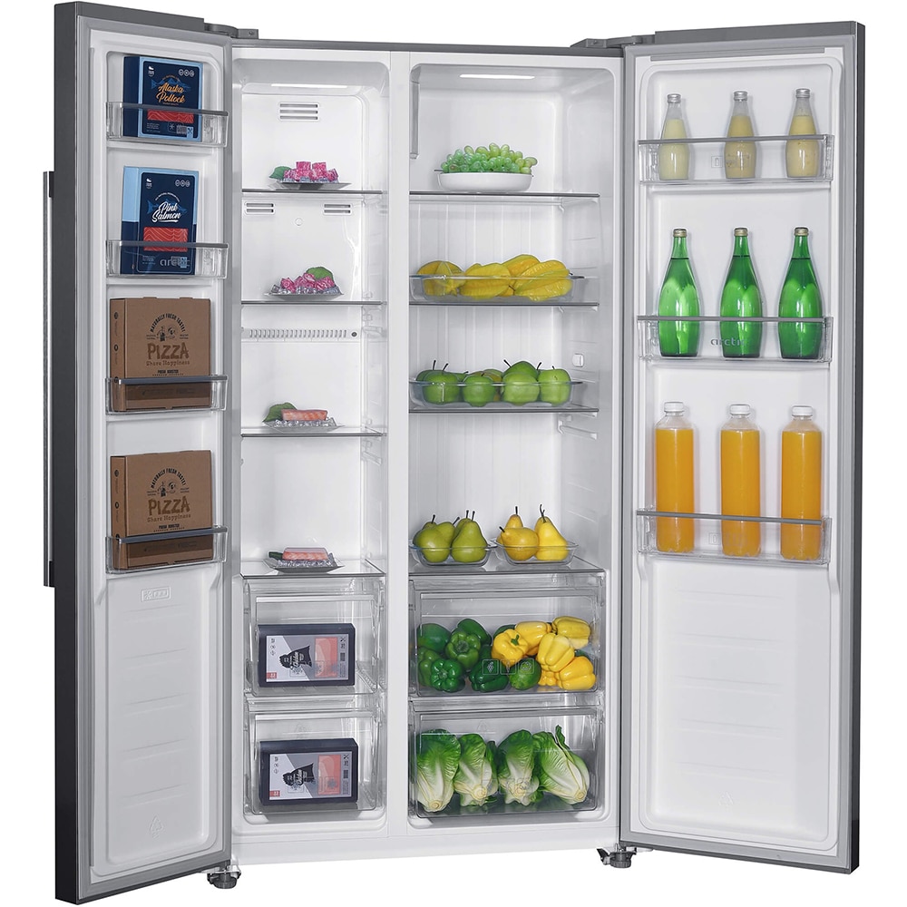 Side by Side ARCTIC AS427E4NMT, No Frost, 442 l, H 177cm, Clasa E, inox
