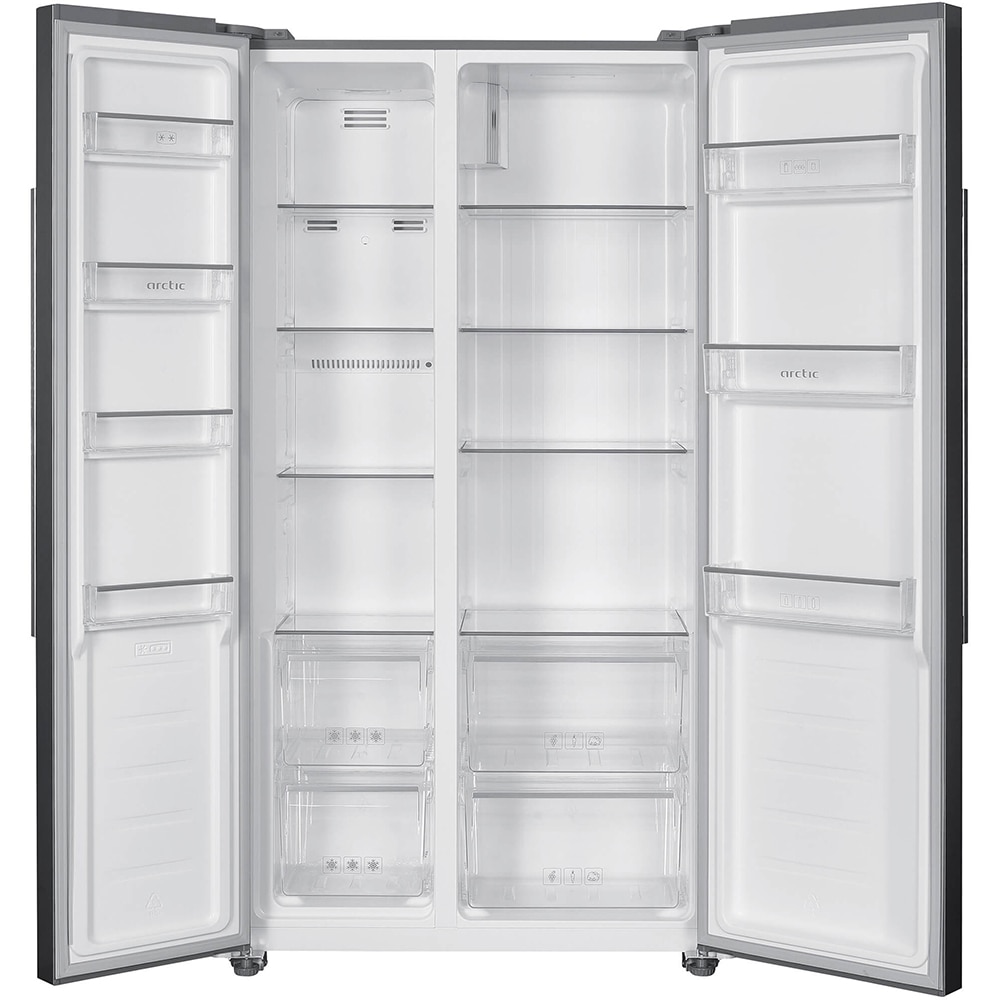 Side by Side ARCTIC AS427E4NMT, No Frost, 442 l, H 177cm, Clasa E, inox