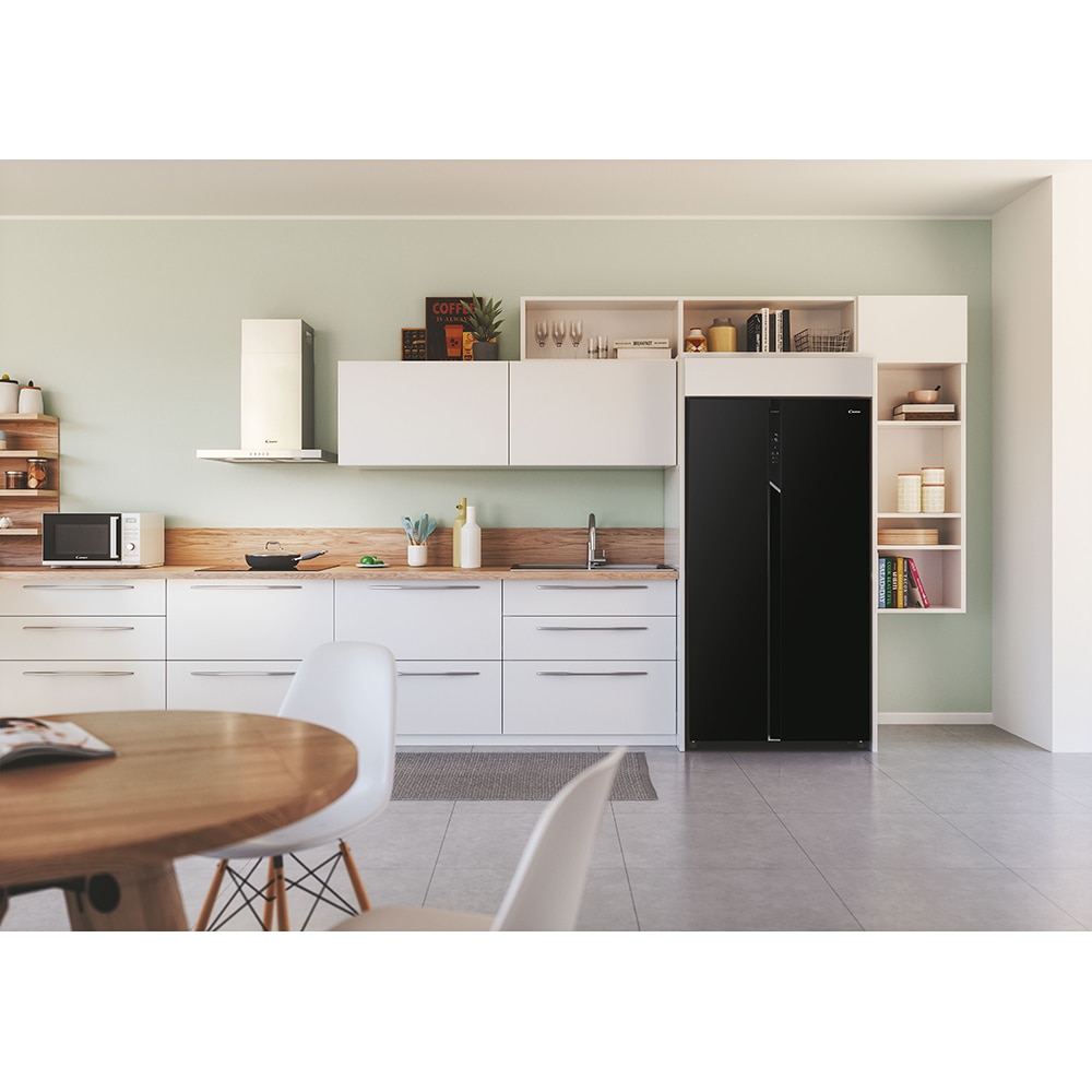 Side by Side CANDY CHSBSO-6174B, No Frost, 532 l, H 177 cm, Clasa E, negru