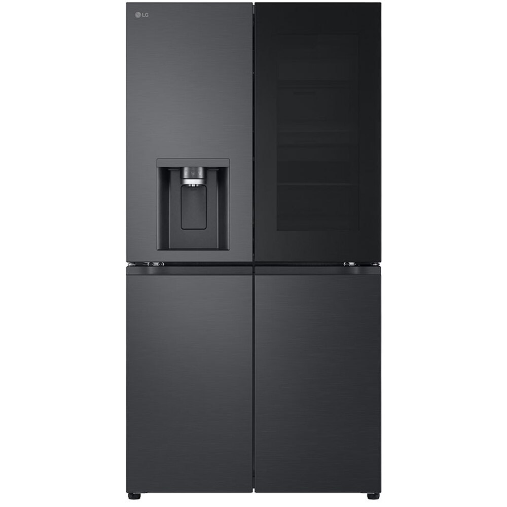 Side by Side LG GMG960EVEE, No Frost, InstaView, 638 l, H 179 cm, Clasa E, Dozator apa, negru
