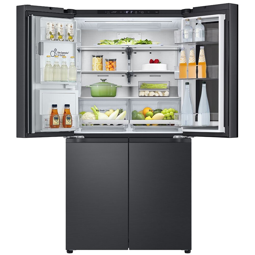 Side by Side LG GMG960EVEE, No Frost, InstaView, 638 l, H 179 cm, Clasa E, Dozator apa, negru