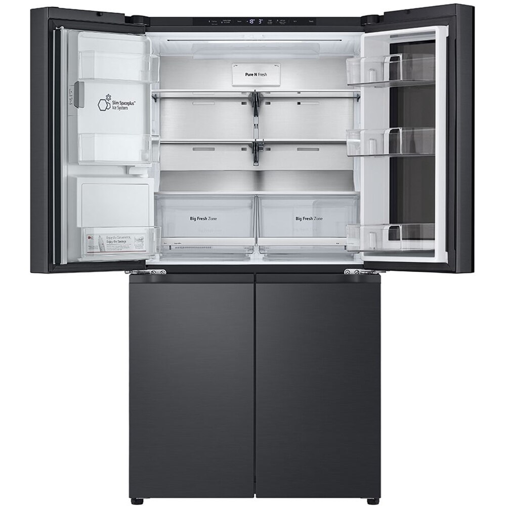 Side by Side LG GMG960EVEE, No Frost, InstaView, 638 l, H 179 cm, Clasa E, Dozator apa, negru