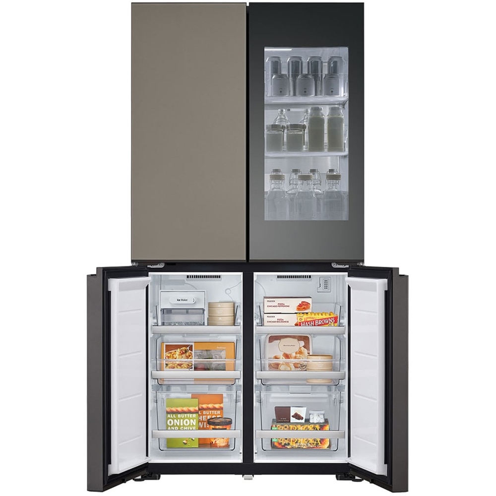 Side by Side LG GMV960NNME, No Frost, MoodUP, 617 l, H 187 cm, Clasa E, Wi-Fi, multicolor