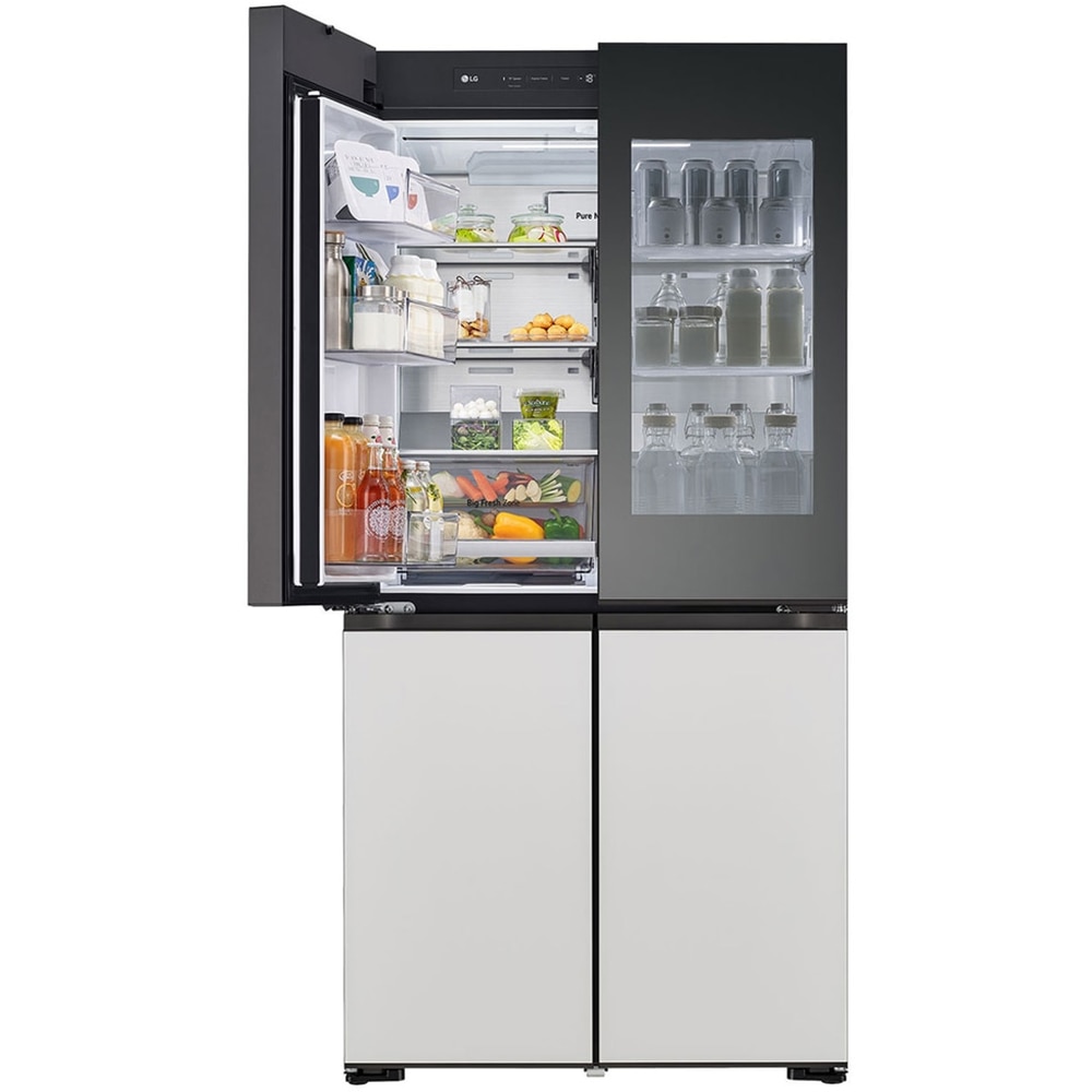 Side by Side LG GMV960NNME, No Frost, MoodUP, 617 l, H 187 cm, Clasa E, Wi-Fi, multicolor