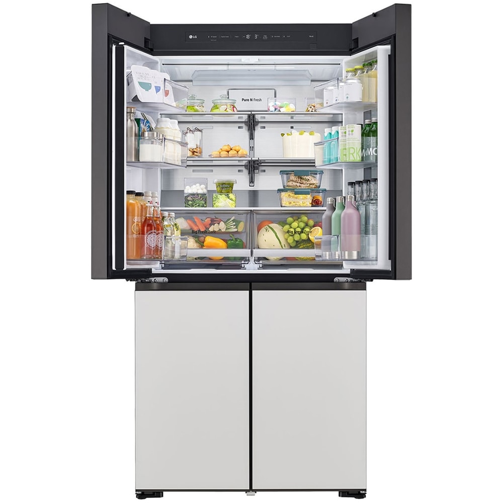Side by Side LG GMV960NNME, No Frost, MoodUP, 617 l, H 187 cm, Clasa E, Wi-Fi, multicolor