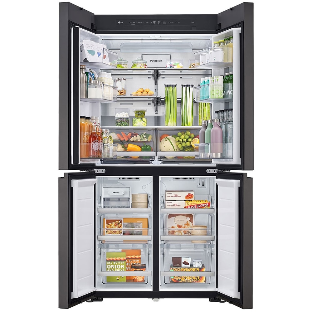 Side by Side LG GMV960NNME, No Frost, MoodUP, 617 l, H 187 cm, Clasa E, Wi-Fi, multicolor