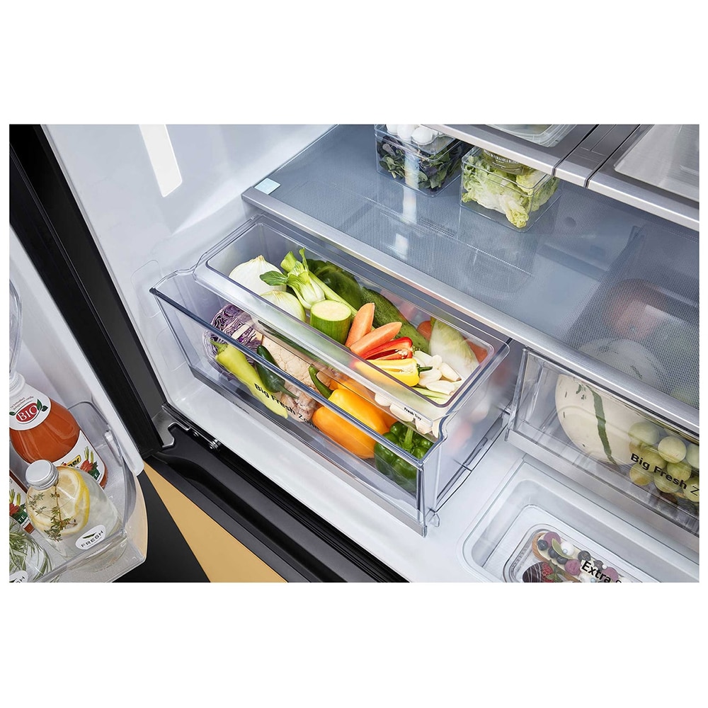 Side by Side LG GMV960NNME, No Frost, MoodUP, 617 l, H 187 cm, Clasa E, Wi-Fi, multicolor