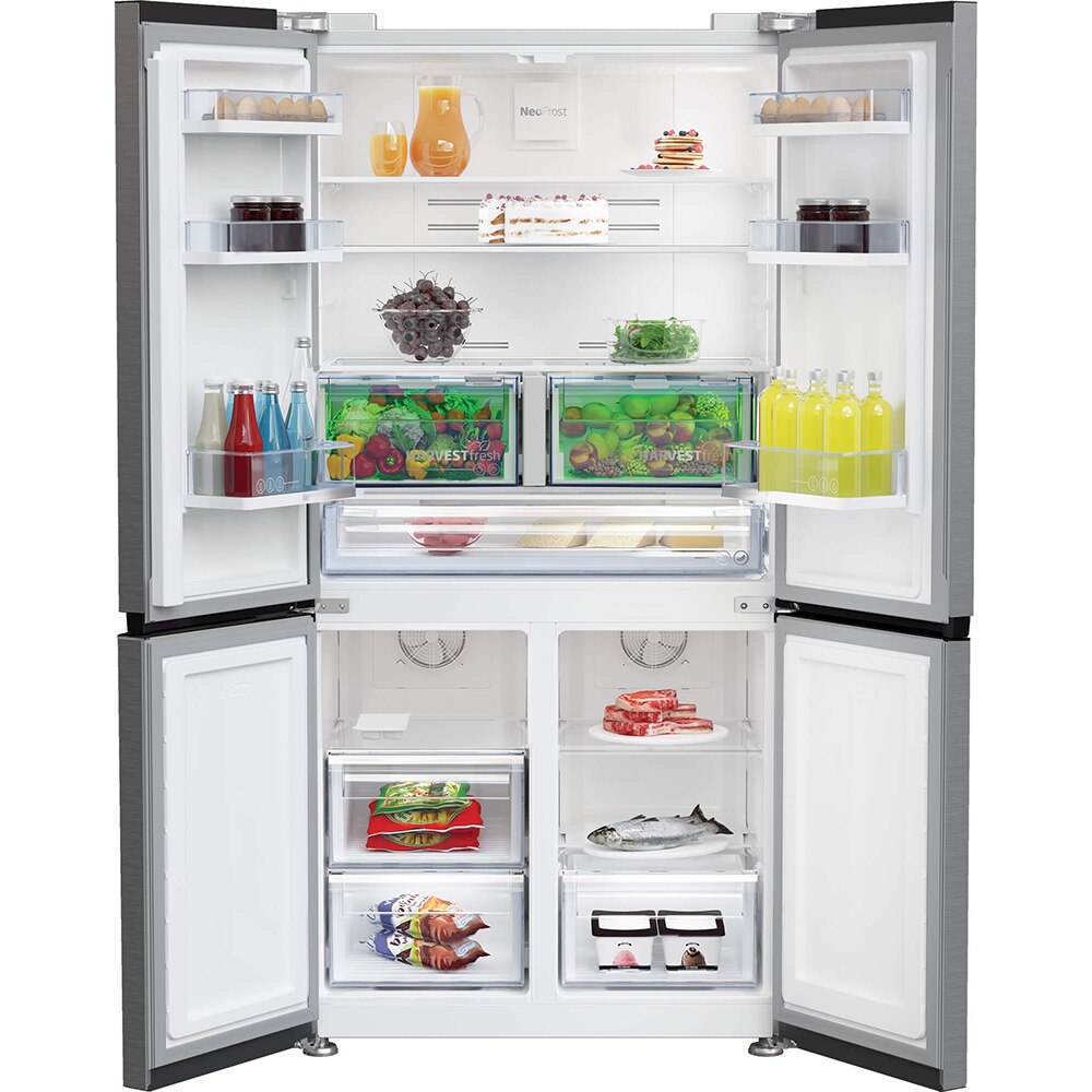 Side by Side BEKO GN1416240XPN, No Frost, 572 l, H 182 cm, Clasa E, inox
