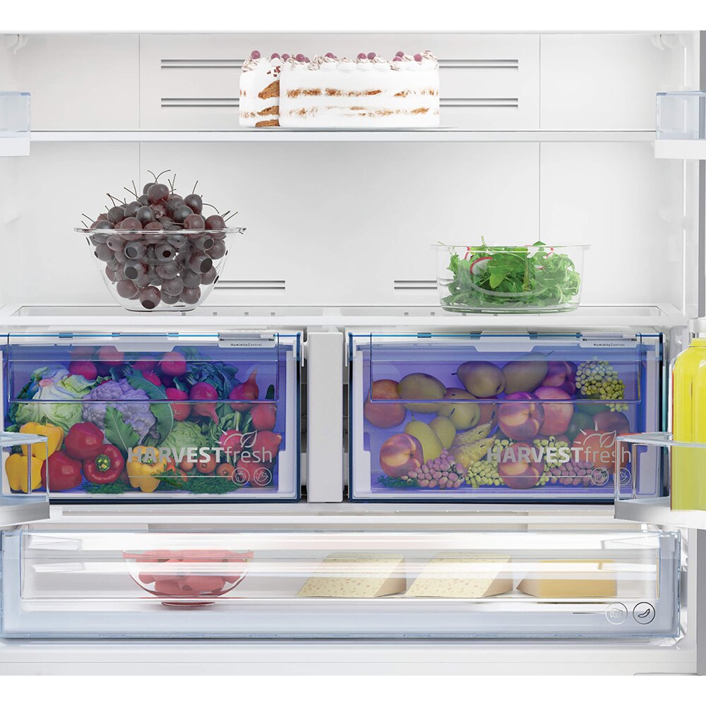 Side by Side BEKO GN1416240XPN, No Frost, 572 l, H 182 cm, Clasa E, inox