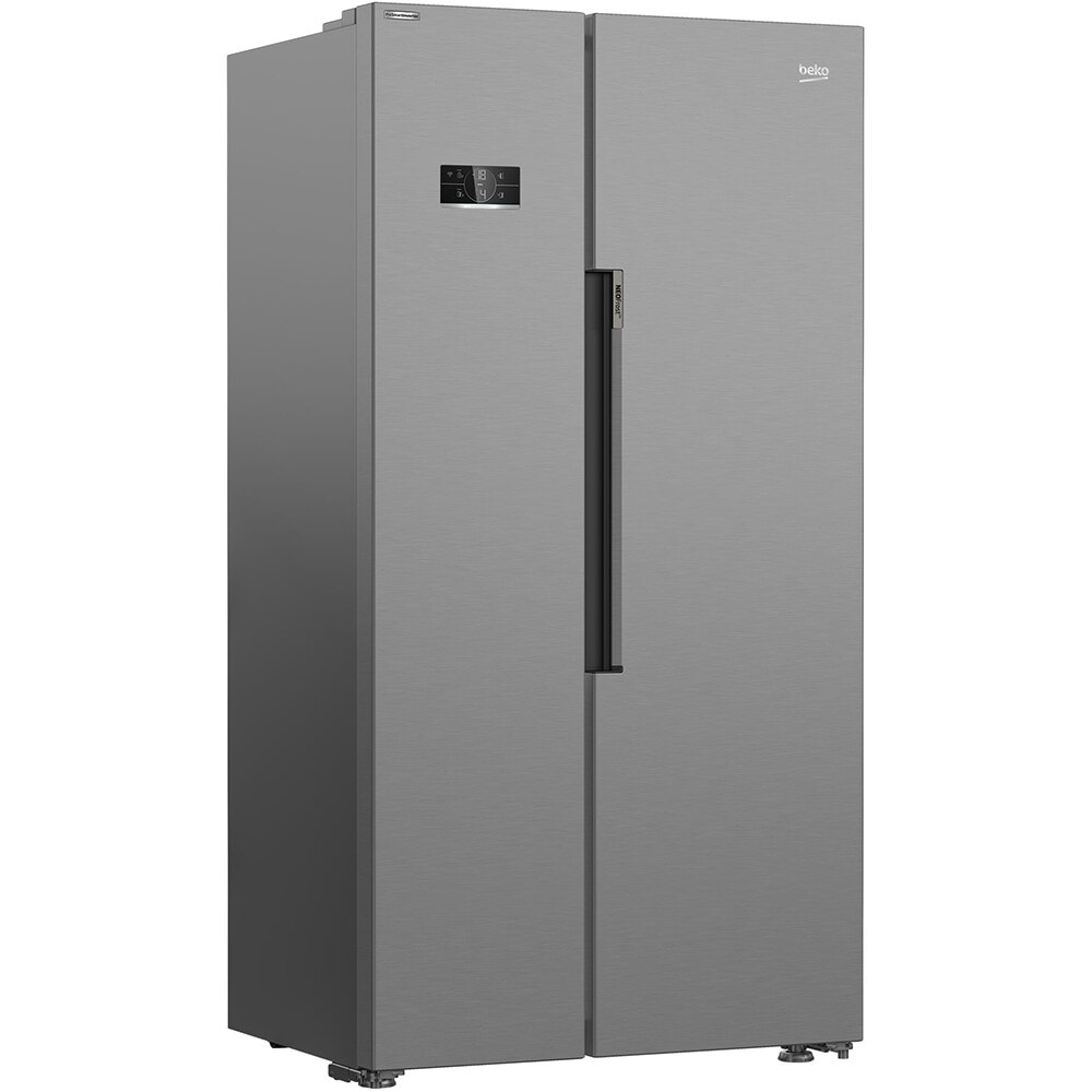 Side By Side BEKO GN1603140ZHXBN, NeoFrost Dual Cooling, 580 l, H 179 cm, Clasa E, Wi-Fi, inox