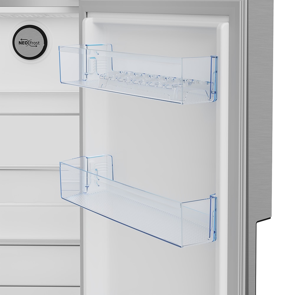 Side by Side BEKO GN163141XBN, No Frost, 593 l, H 179 cm, Clasa E, argintiu